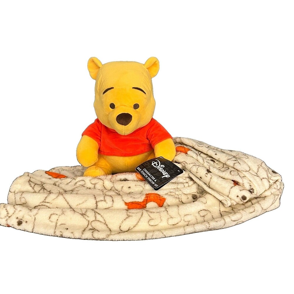 Winnie the Pooh Northwest Disney Scatter Silk Touch Set Plush and Blanket